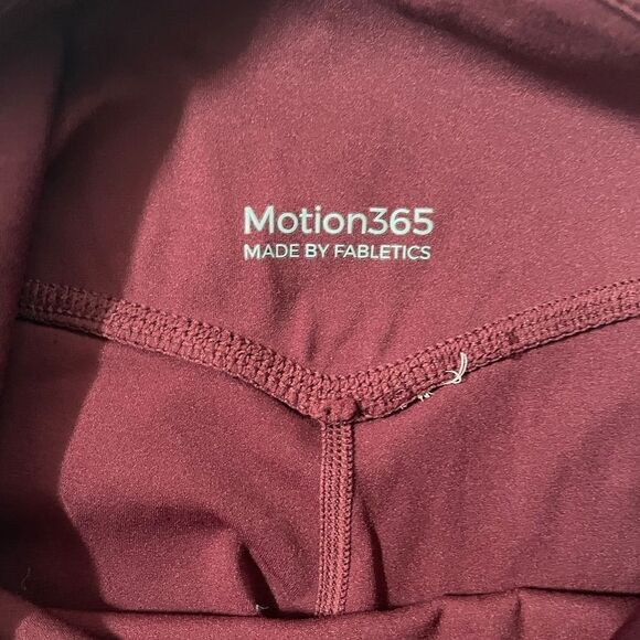 Fabletics Trinity Mesh Motion 365 Legging Maroon - Picture 5 of 8